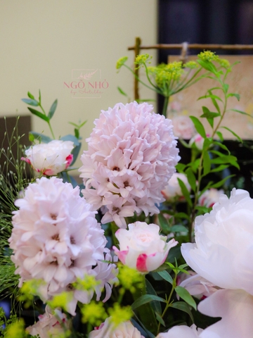 Giỏ Mây Hoa Nhập Khẩu "VVIP" | Peony & Dạ Lan Hương | (Mẫu Đơn)