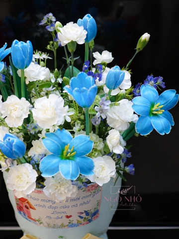 Bó Hoa Tulip Tone Xanh Đứng | CUTE22