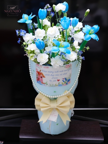 Bó Hoa Tulip Tone Xanh Đứng | CUTE22