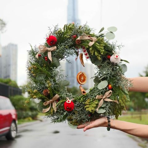 Vòng nguyệt quế full mix cừu & Cam, Quế, Quả sồi