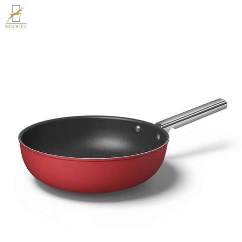 Chảo chống dính lòng sâu Smeg CKFW3001RDM - 30cm