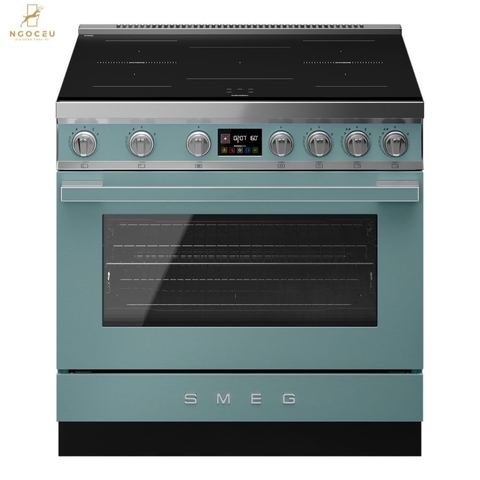 Bếp từ hỗn hợp kèm lò nướng Smeg CPF90I1PEG2