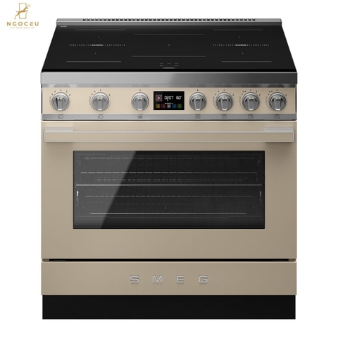 Bếp từ hỗn hợp kèm lò nướng Smeg CPF90I1PML2