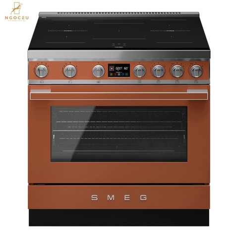 Bếp từ hỗn hợp kèm lò nướng Smeg CPF90I1PAC2