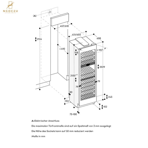 Tủ bảo quản rượu vang Vario Expressive Gaggenau RVW467170