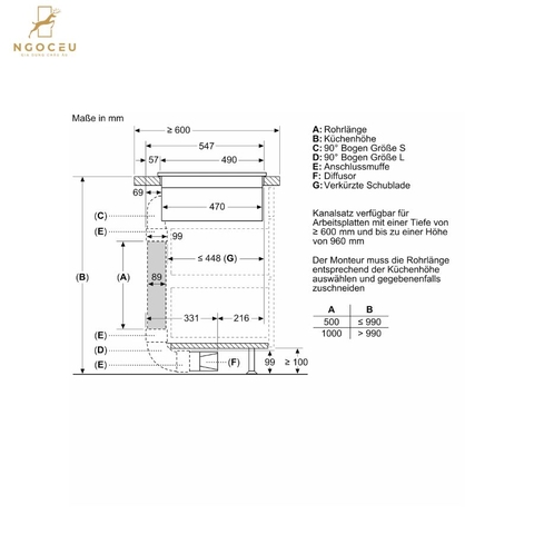 Bếp từ kết hợp máy hút mùi - Accent Line - Bosch PXX890D51E - Series 8