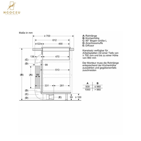Bếp từ kết hợp máy hút mùi - Accent Line - Bosch PXX890D51E - Series 8