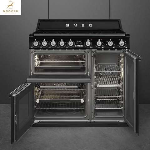 Bếp từ hỗn hợp kèm lò nướng Smeg TR93IBL2
