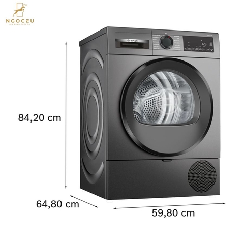 Máy sấy bơm nhiệt 9kg Bosch WQG243DR10 - Serie 6