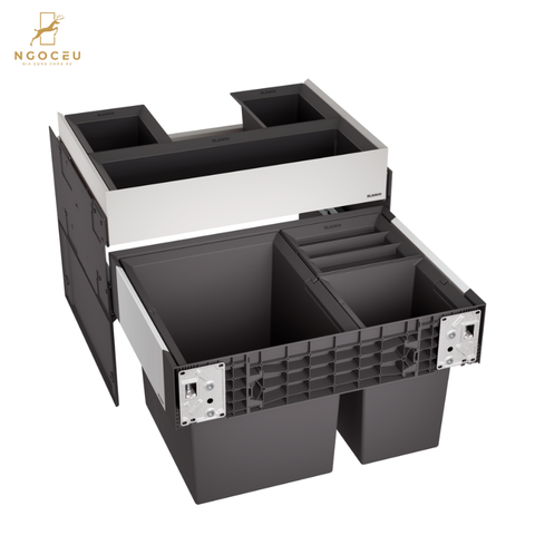 Thùng rác âm tủ 46 lít Blanco Select II XL 60/3 Orga 526210 - Dành cho hệ tủ 60cm