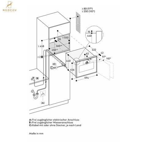 Lò hấp kèm nướng cánh phải Gaggenau Expressive GS470120 - Màu Khói