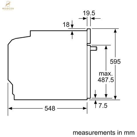 Lò nướng âm tủ Bosch HBG7341B1B - Series 8