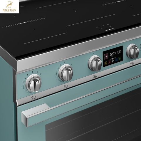 Bếp từ hỗn hợp kèm lò nướng Smeg CPF90I1PEG2