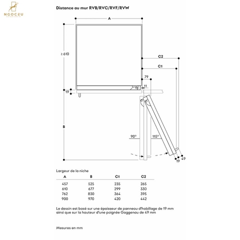 Tủ đông Vario Expressive 516L - Gaggenau RVF477190