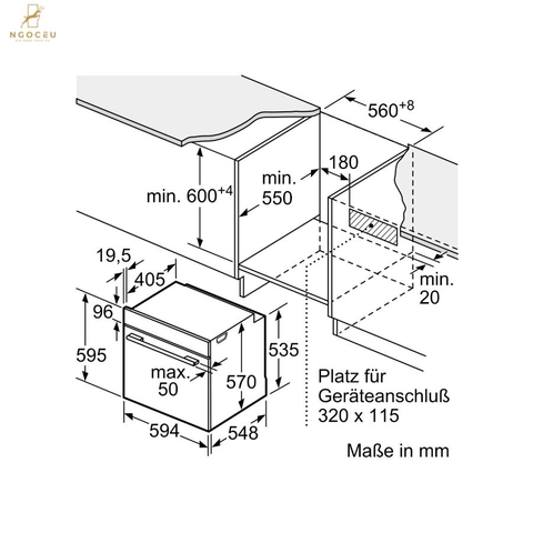 Lò nướng âm tủ - Accent Line - Bosch HBG4795B7 - Series 6