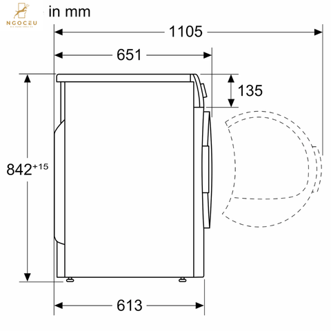 Máy sấy quần áo 9kg Bosch WQB246D91 – Serie 8