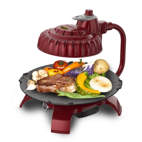 Bếp nướng không khói 2 khay Zaigle Double ZG-HR376R - Màu Đỏ