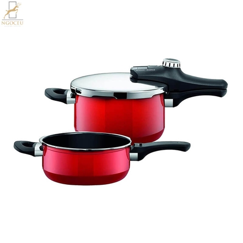 Bộ nồi áp suất Silit Sicomatics T-Plus 4,5 + 3L – Red