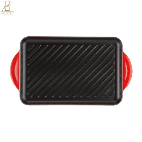 Chảo gang nướng có rãnh Le Creuset Grill Carré Cerise 32cm - 00460