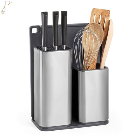 Hộp đựng dụng cụ nhà bếp thông minh Vonshef kèm thớt