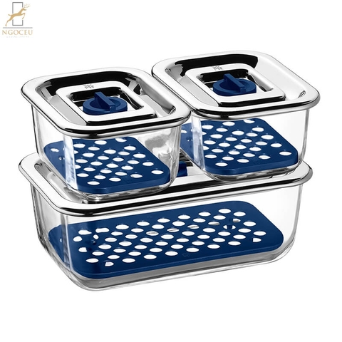 Bộ đựng thực phẩm thủy tinh WMF Top Serve Set 3pcs with insert