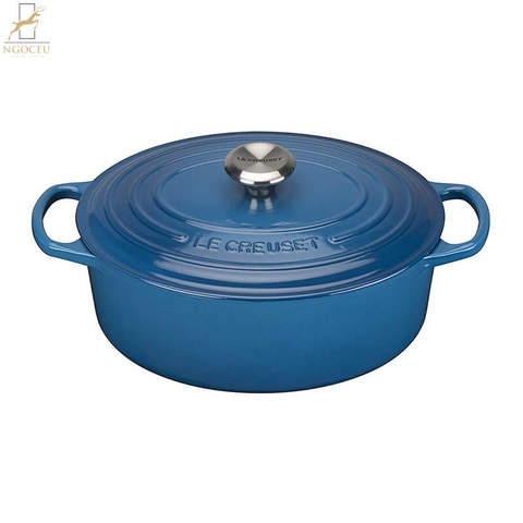 Nồi gang ovan Le Creuset Brater Oval Evo 31cm – Màu Xanh