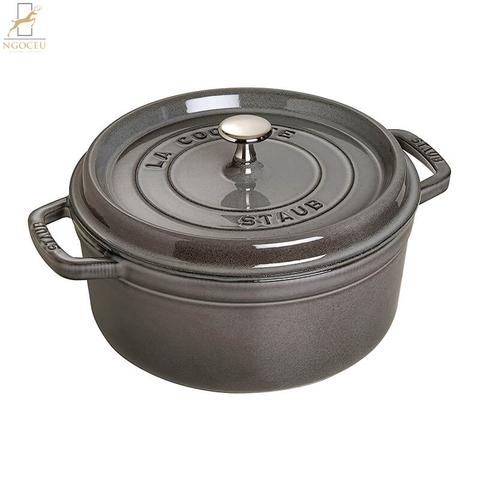 Nồi gang tròn Staub Cocotte G-GY 20cm – Màu ghi
