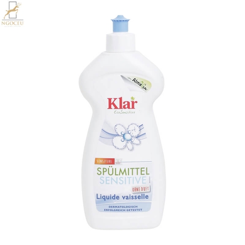 Nước rửa chén cho da nhạy cảm hữu cơ Klar (500ml)