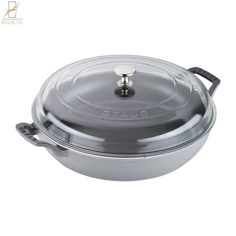 Staub – Nồi gang lắp vung kính 30cm – Màu Xám