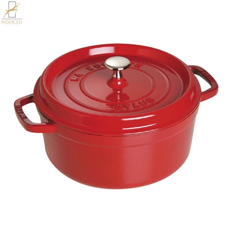 Staub – Nồi Tròn Màu Đỏ Cherry – 26cm