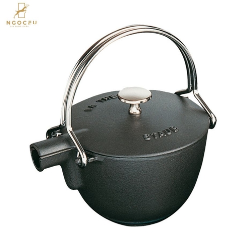 Ấm đun Staub Classic Teekanne rund 1,15 L – Màu Đen Sần