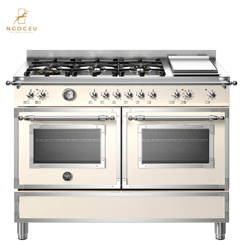 Bếp gas hỗn hợp kèm lò nướng Bertazzoni Heritage HER126G2EAVT 120 cm