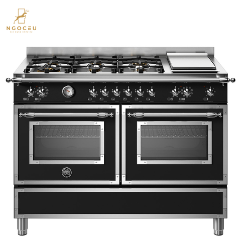 Bếp gas hỗn hợp kèm lò nướng Bertazzoni Heritage HER126G2ENET 120 cm