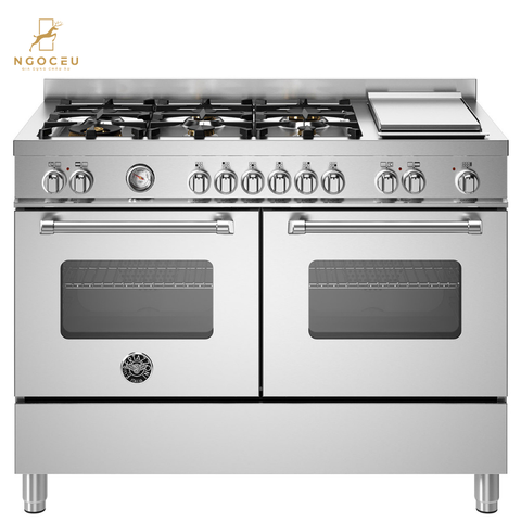 Bếp gas hỗn hợp kèm lò nướng Bertazzoni Master MAS126G2EXT 120 cm