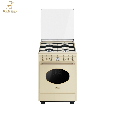 Bếp gas hỗn hợp kèm lò nướng Smeg Coloniale CO68GMP9