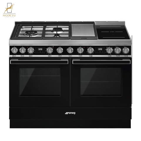 Bếp hỗn hợp gas và từ kèm lò nướng Smeg CPF120IGMPBLD - 120cm