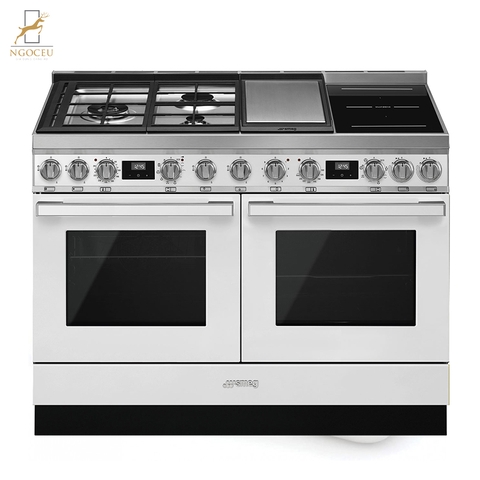 Bếp hỗn hợp gas và từ kèm lò nướng Smeg CPF120IGMPWH - 120cm