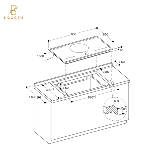 Bếp từ Gaggenau CI292112 90cm - Serie 200