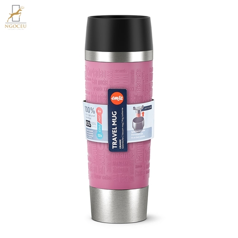 Bình giữ nhiệt Emsa Travel mug dung tích 500ml - Màu hồng
