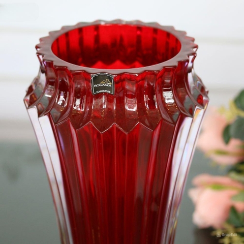Bình hoa Rogaska Crown Jewel 25cm - Màu đỏ