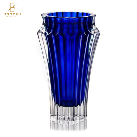 Bình hoa Rogaska Crown Jewel 25cm - Màu xanh dương