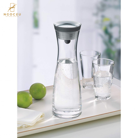 Bình thủy tinh WMF Wasserkaraffe Basic 1L - Nắp bạc