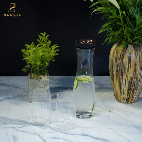 Bình thủy tinh WMF Wasserkaraffe Basic 1L - Nắp đồng