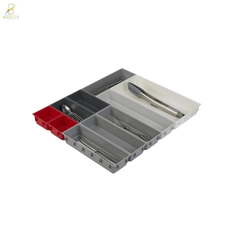 Bộ 10 khay chia ngăn kéo Joseph Joseph Duo™ (Xám/đỏ) 003550