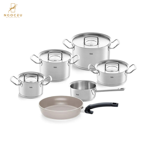 Bộ nồi 5 món nắp kim loại kèm chảo Ceratal Comfort 24cm Fissler Original Profi Collection - 084-228-06-000/0