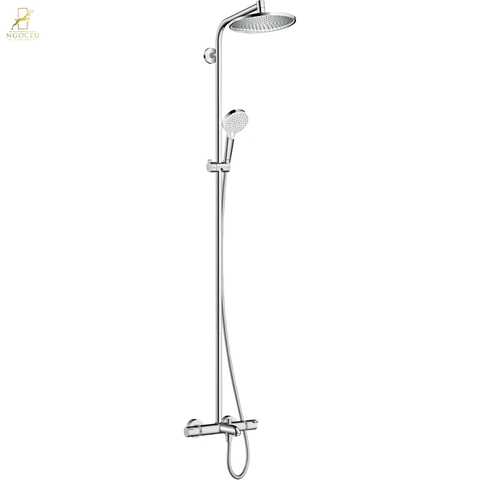 Bộ sen cây bát  tròn 3 vòi Hansgrohe Crometta S240 Showerpipe 1jet - 27320000