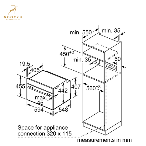 Lò nường kèm hấp Bosch CSG7361B1 - Series 8