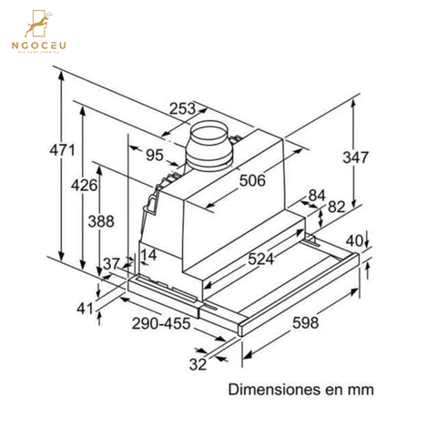 Máy hút mùi âm toàn phần Bosch DFS067K51 - Serie 8