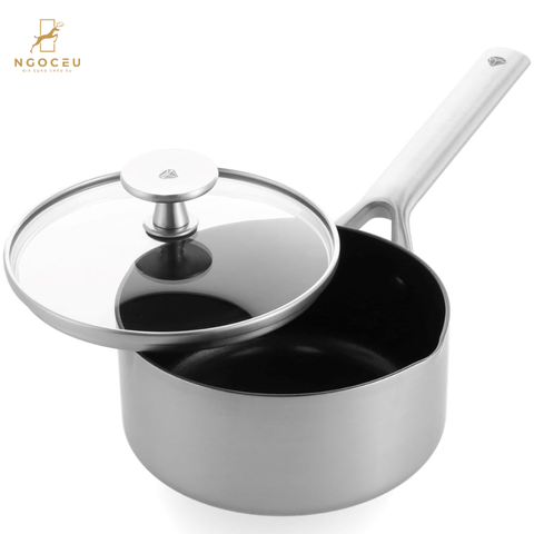 Quánh chống dính phủ tinh thể kim cương cao cấp Blue Diamond CC004820 có nắp kính - 16cm