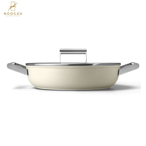 Chảo chống dính có nắp Smeg CKFD2811CRM - 28cm